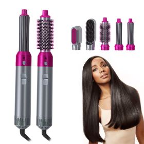 Household 5 in 1 Hot Air Comb Automatic Curling Stick Curling And Straightening Hair Comb Hair Dryer