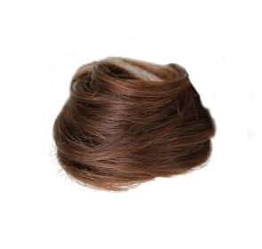 1 Pair Straight Hair Double Ponytail Hairpieces Hair Thick Scratch Extensions, Light Brown