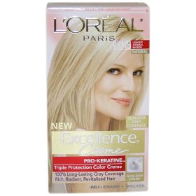 Excellence Creme Pro - Keratine - 9.5 NB Lightest Natural Blonde - Natural by LOreal Paris for Unisex - 1 Application Hair Color