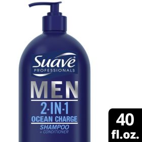 Suave Men Moisturizing 2 in 1 Shampoo Plus Conditioner;  40 fl oz