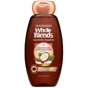 Garnier Whole Blends Smoothing Shampoo;  Coconut Oil and Cocoa Butter;  12.5 fl oz