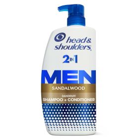 Head and Shoulders Mens 2 in 1 Dandruff Shampoo and Conditioner;  Sandalwood;  28.2 oz