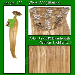 #27/613 Golden Blonde w/ Platinum Highlights - 10 inch
