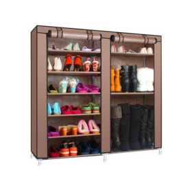 Double Rows Home Shoe Rack Shelf Storage Closet Organizer Cabinet