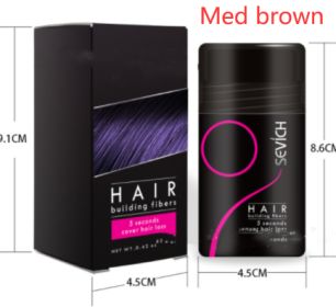 Powder Extension Thinning Thickening Hair Growth (option: Med brown-12G)