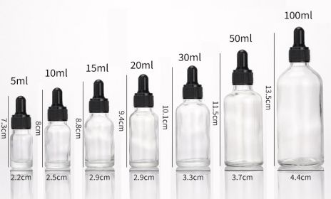 Glass Fine Oil Bottle Avoid Light Glue Head Dropper Bottle  Stock Bottling Cosmetics (option: White-20ml)