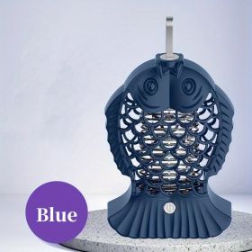 Electric Shock Mosquito Killer Lamp; Household Mosquito Trap Rechargeable Three-in-one Mosquito Killer; Mosquito Catcher Lamp; Children Can Use (Color: Blue)
