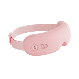 Smart Eye Mask For Dry Eyes With Warm Compress; Pink Eyes Massager With Heating Pad For Tired Eyes Relief (Color: Pink)