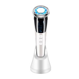 EMS Micro Current Beauty Instrument Hot And Cold Photon Rejuvenation Facial Beauty Device Anti-Aging Whitening Skin Care (Color: White)