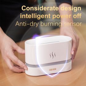 Aroma Diffuser Flame Light Mist Humidifier Aromatherapy Diffuser With Waterless Auto-Off Protection For Spa Home Yoga Office (Color: White)