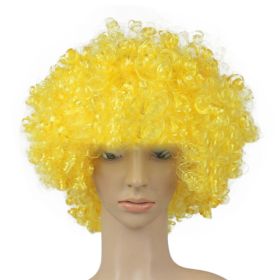 Colorful Clown Costume Wig - Multicolored Clown Wig Costume Accessories for Kids and Adults (Color: Yellow)