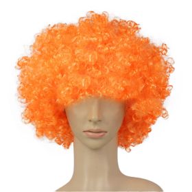 Colorful Clown Costume Wig - Multicolored Clown Wig Costume Accessories for Kids and Adults (Color: Orange)