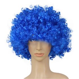 Colorful Clown Costume Wig - Multicolored Clown Wig Costume Accessories for Kids and Adults (Color: Dark blue)