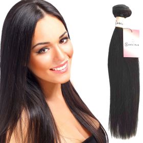 Sable Hub 10A Brazilian Straight Hair Bundle | Natural Human Unprocessed Virgin Hair Extension 150% Density Real Hair (Color: Black, size: 10 Inch)