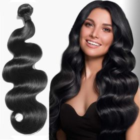 Sable Hub Body Wave Women Hair Bundle | 100% Unprocessed 10A Brazilian Virgin Body Wave Bundle, 150% Density Hair Extension, Natural human Hair (Color: Black, size: 20 Inch)